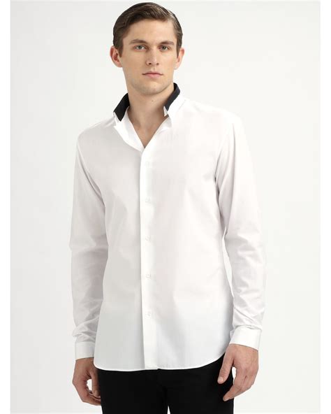 dior reverse collar shirt|dior men's overshirt.